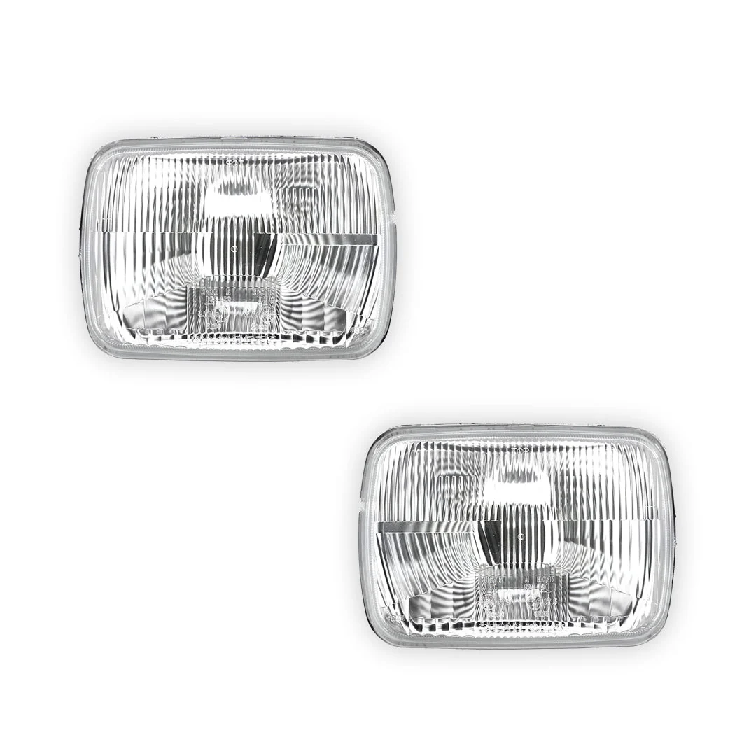 Nissan 180SX S13 Series 1 (1989 - 1990) Chrome Plastic OEM Style Headlights LH + RH - Image 2