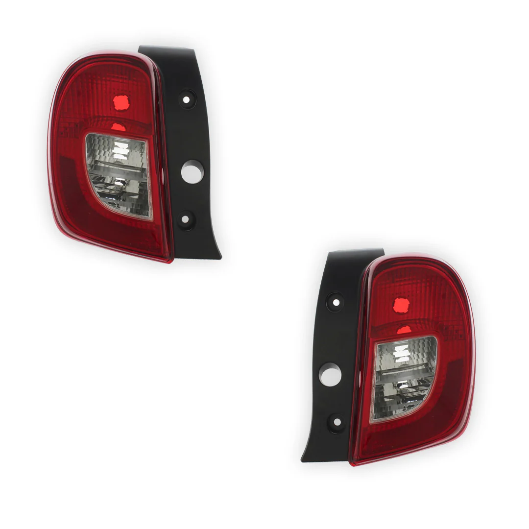 Nissan Micra K13 W02A Hatchback Rear Halogen Tail Lights 2013 - 2017 OEM-Style Aftermarket Left & Right - Image 2