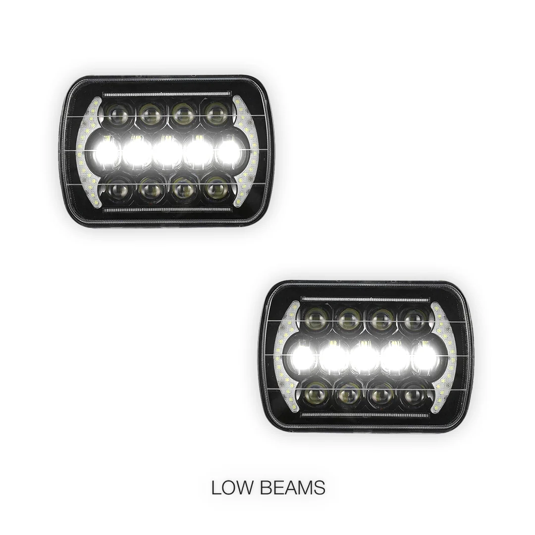 Nissan Navara D21 (1986 - 1997) LED Headlights Halo DRL LH + RH - Image 10