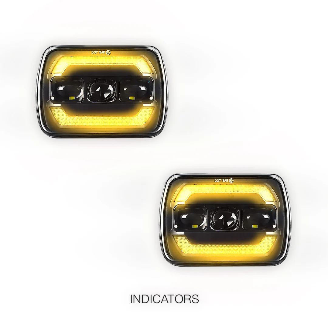 Nissan Navara D21 (1986 - 1997) LED Headlights Halo DRL LH + RH - Image 15