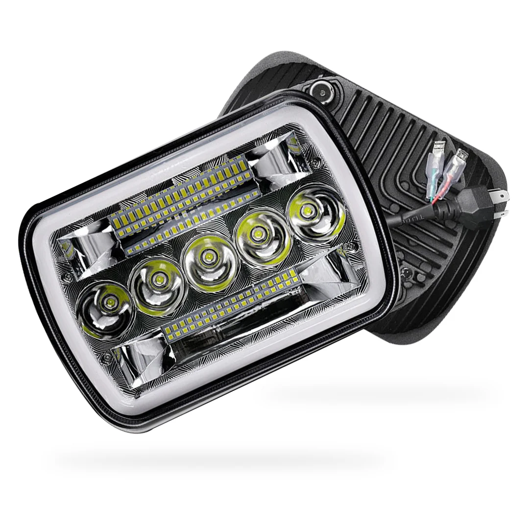 Nissan Navara D21 (1986 - 1997) LED Headlights Halo DRL LH + RH - Image 19