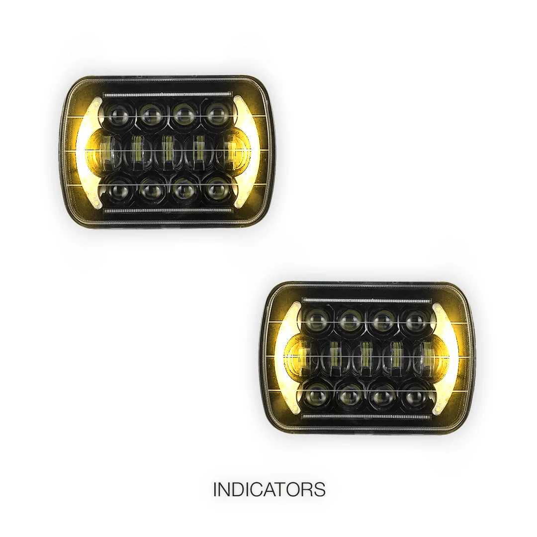 Nissan Navara D21 (1986 - 1997) LED Headlights Halo DRL LH + RH - Image 9