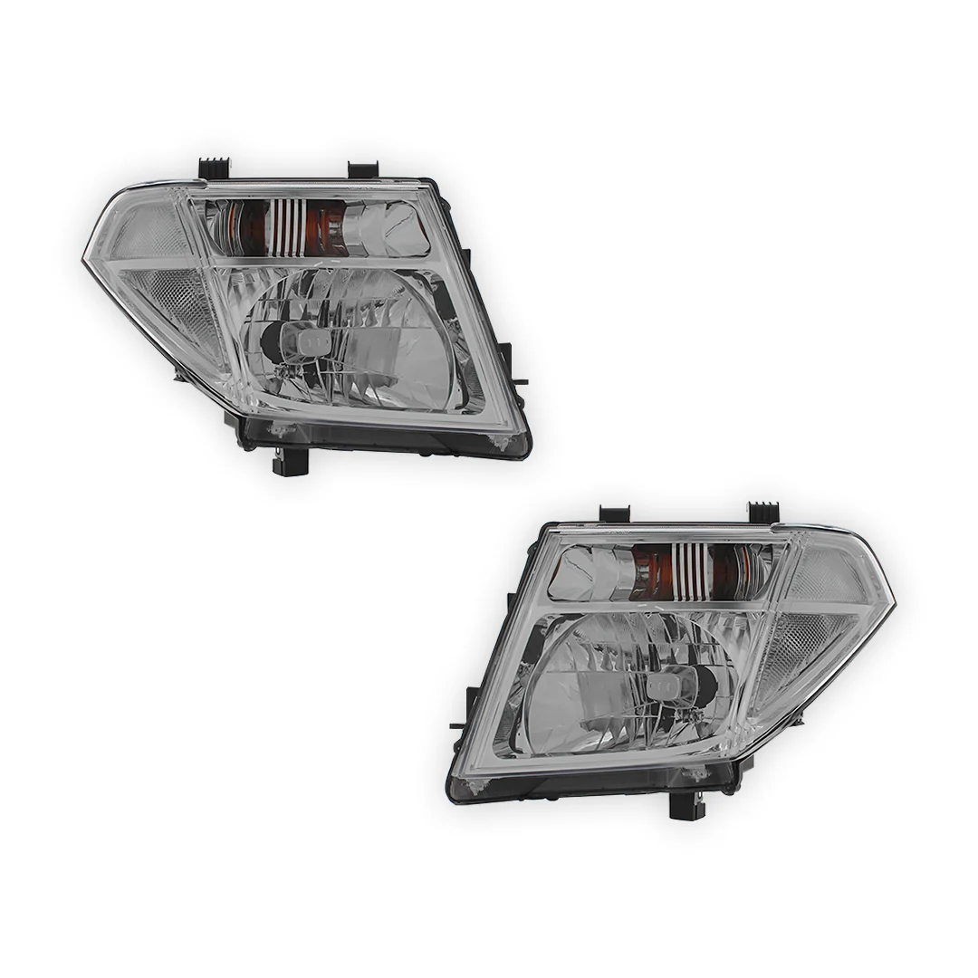 Nissan Navara D40 Chrome Headlights 2005 - 2009 OEM-Style Aftermarket Left & Right - Image 2