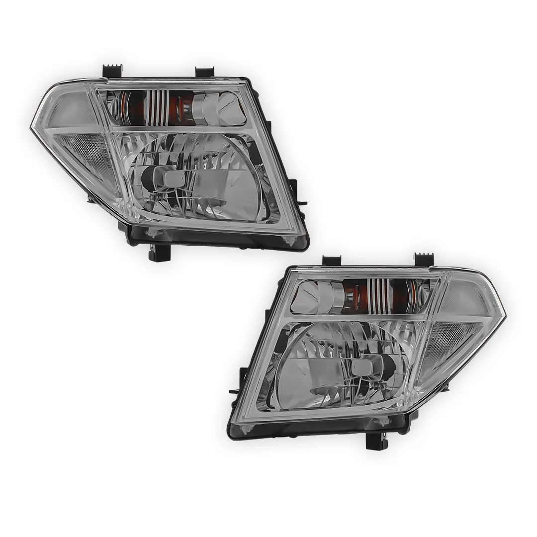 Nissan Navara D40 Chrome Headlights 2005 - 2010 OEM-Style Aftermarket Left & Right - Image 2
