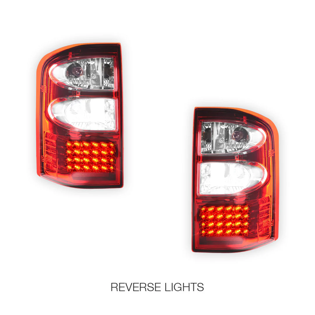Nissan Patrol GU (1997 - 2004) Clear Red LED Tail Lights LH + RH - Image 6