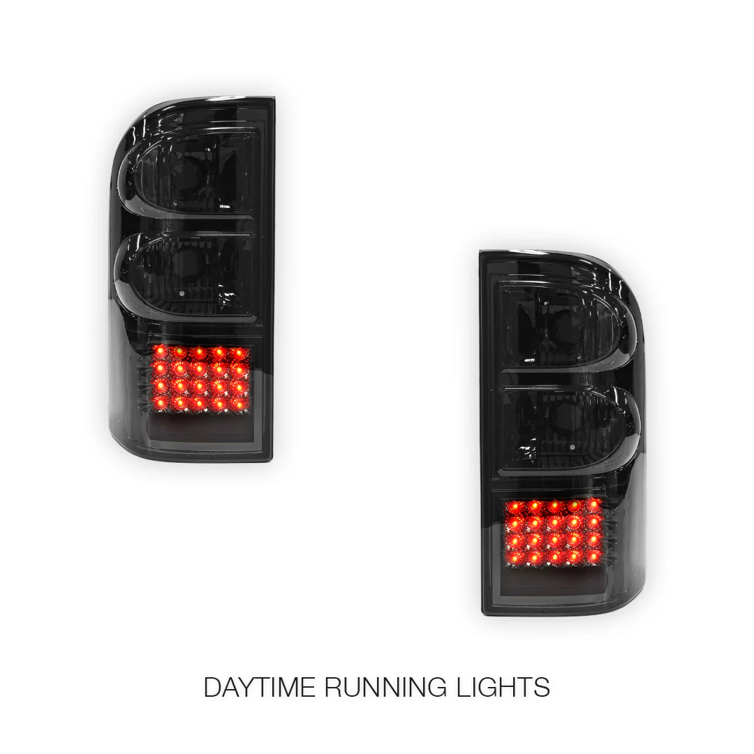 Nissan Patrol GU (1997 - 2004) Full Smoked LED Tail Lights LH + RH - Image 3