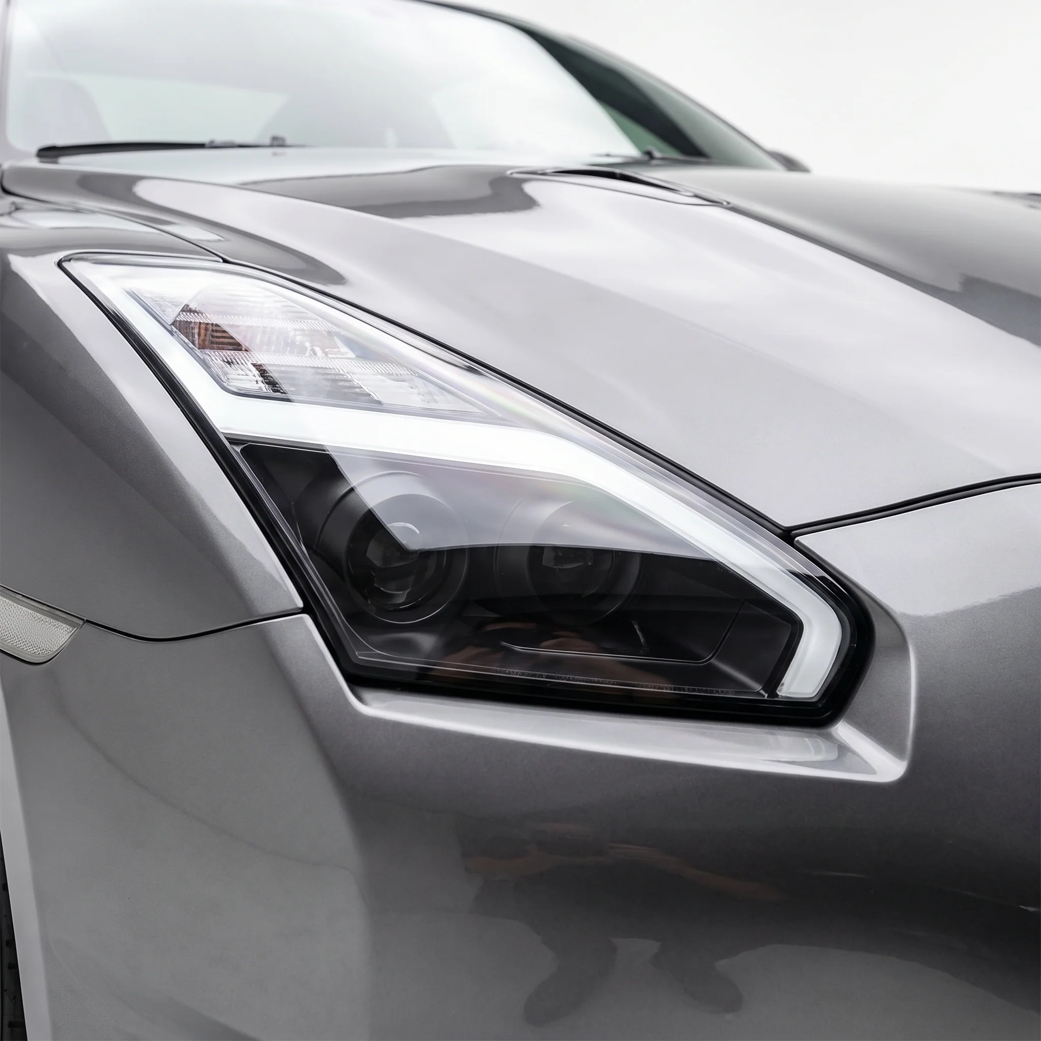 Nissan GT-R R35 (2007 - 2013) Crystal Eye Update Style DRL With LED Sequential Indicators Headlights LH + RH - Image 2