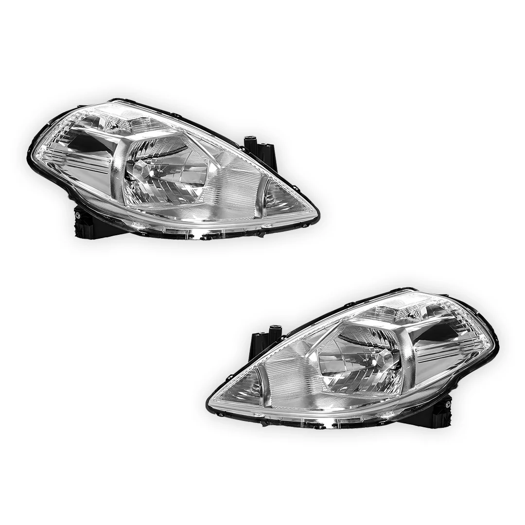 Nissan Tiida C11 (2006 - 2009) Chrome Headlights LH + RH - Image 4