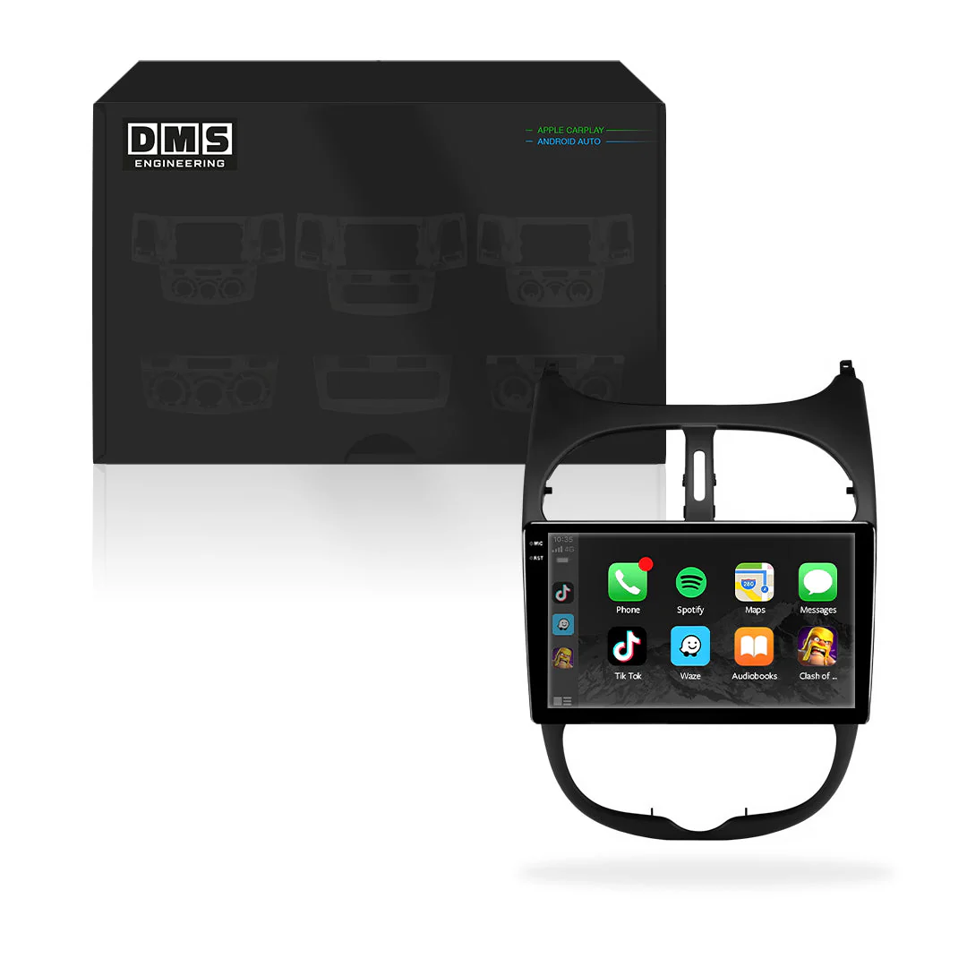 Peugeot 206 (1998 - 2012) 9" Wireless Android 16 Android Player for Apple CarPlay / Android Auto