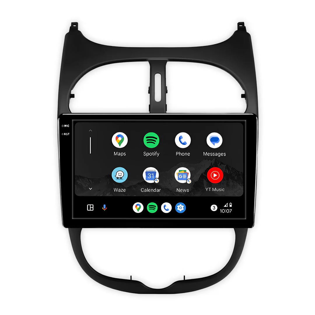 Peugeot 206 (1998 - 2012) 9" Wireless Android 16 Android Player for Apple CarPlay / Android Auto - Image 3