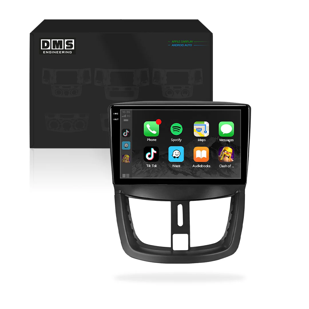 Peugeot 207 (2006 - 2014) 9" Wireless Android 13 Touchscreen Stereo for Apple CarPlay / Android Auto
