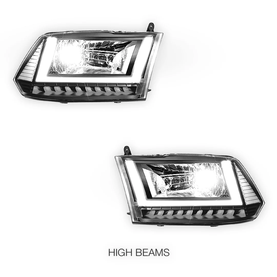 RAM 1500 (2013 - 2018) U-LED DRL Sequential Signal Headlights LH + RH - Image 5