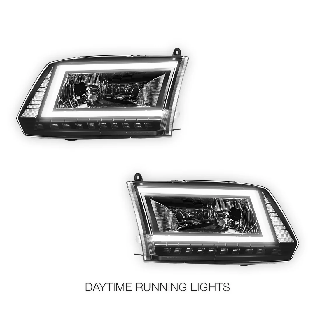 RAM 2500 (2013 - 2018) C-LED DRL Sequential Signal Headlights LH + RH - Image 2