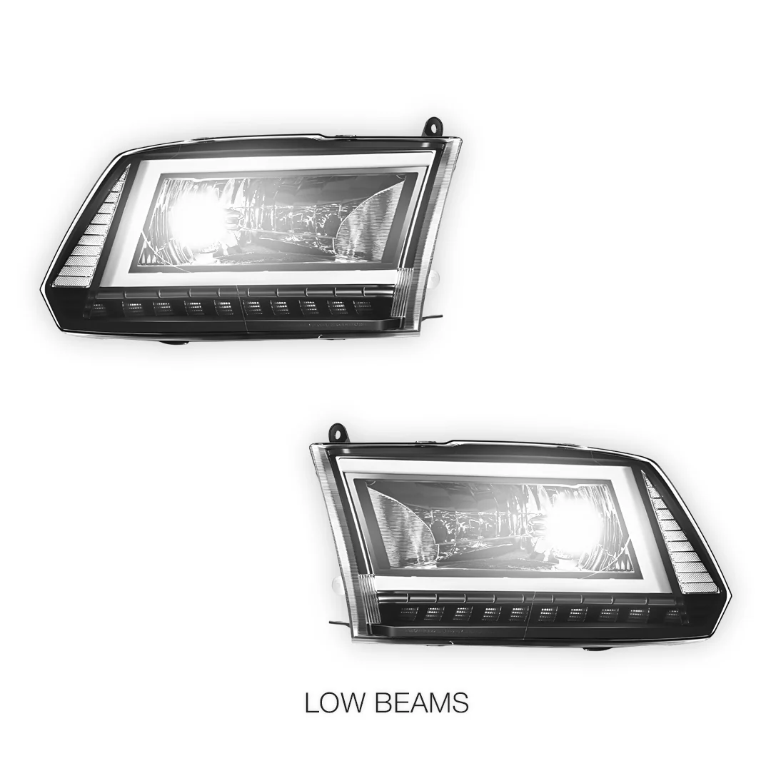 RAM 2500 (2013 - 2018) C-LED DRL Sequential Signal Headlights LH + RH - Image 4