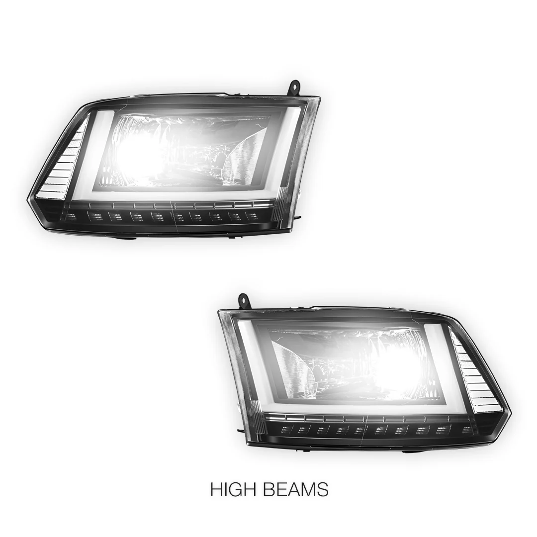 RAM 3500 (2013 - 2018) U-LED DRL Sequential Signal Headlights LH + RH - Image 5