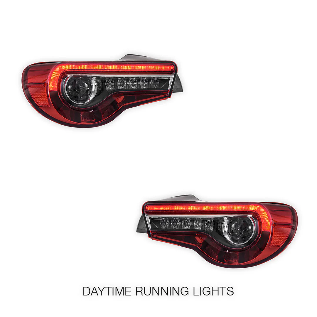 Subaru BRZ / ZC6 1st Gen. (2012 - 2021) Sequential Clear Red Full LED Tail Lights LH + RH - Image 3