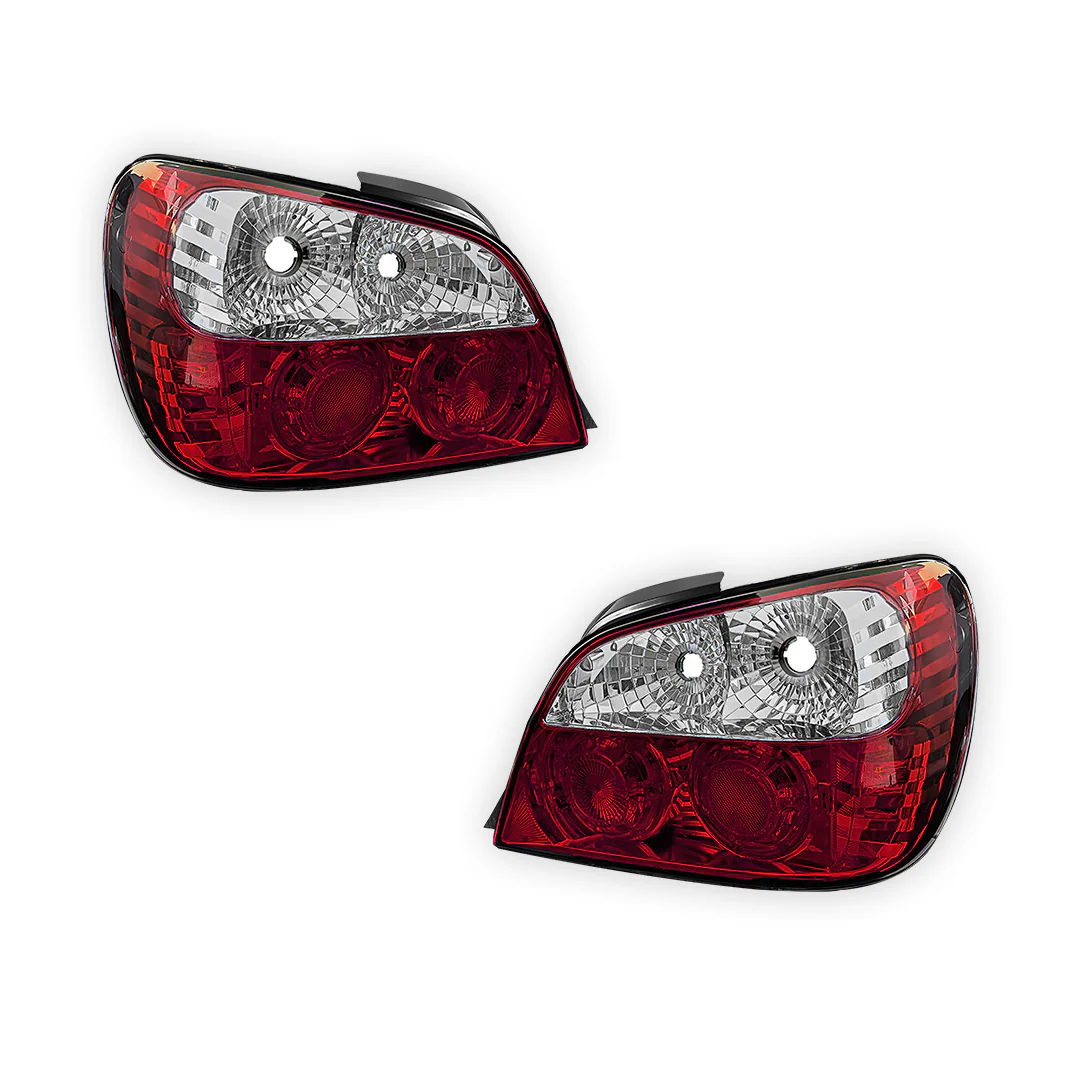Subaru Impreza GD Sedan / EJ20 (2000 - 2002) Clear Red Altezza Tail Lights LH + RH - Image 6