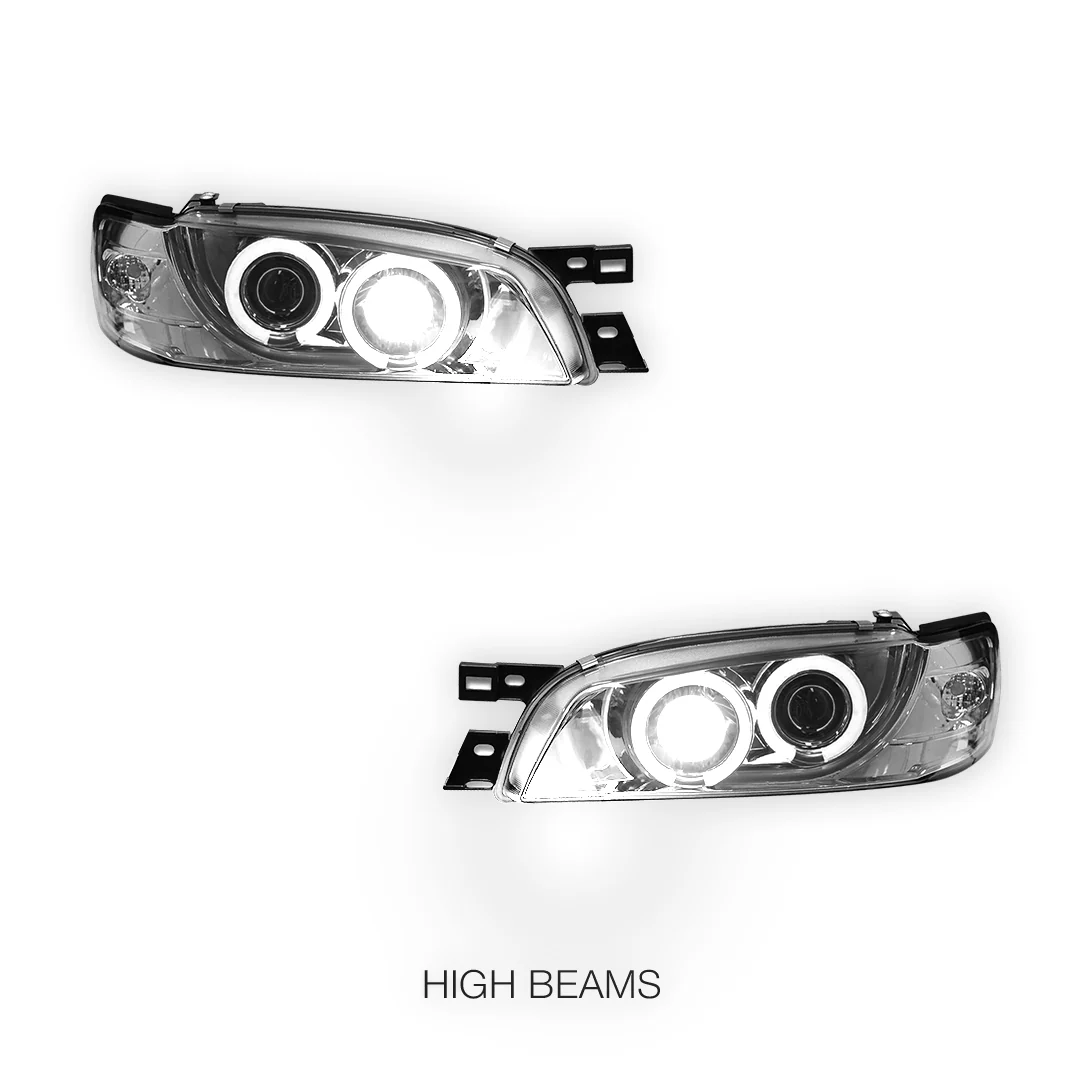 Subaru WRX GC / GF STI (1994 - 2000) CCFL Angel-Eyes DRL Projector Headlights LH + RH - Image 11
