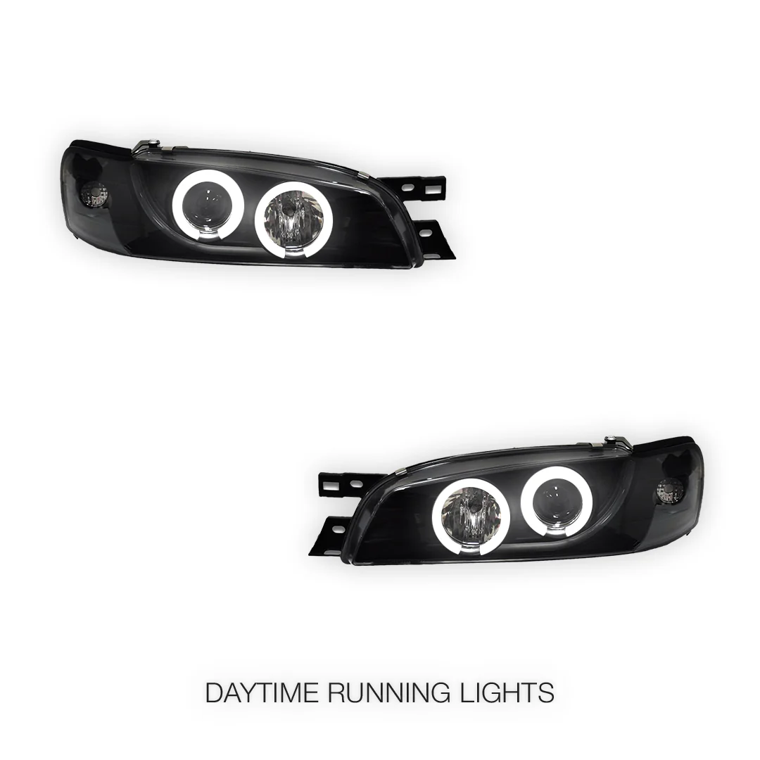 Subaru WRX GC / GF STI (1994 - 2000) CCFL Angel-Eyes DRL Projector Headlights LH + RH - Image 2
