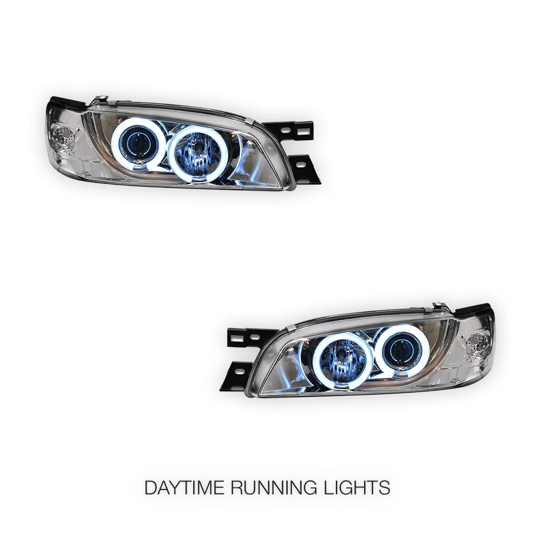 Subaru WRX GC / GF STI (1994 - 2000) CCFL Angel-Eyes DRL Projector Headlights LH + RH - Image 8