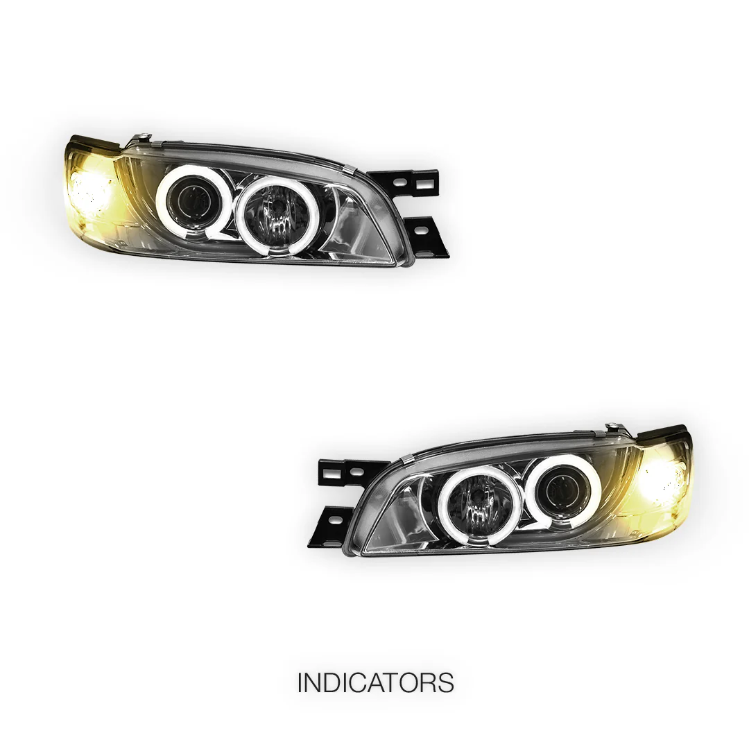 Subaru WRX GC / GF STI (1994 - 2000) CCFL Angel-Eyes DRL Projector Headlights LH + RH - Image 9