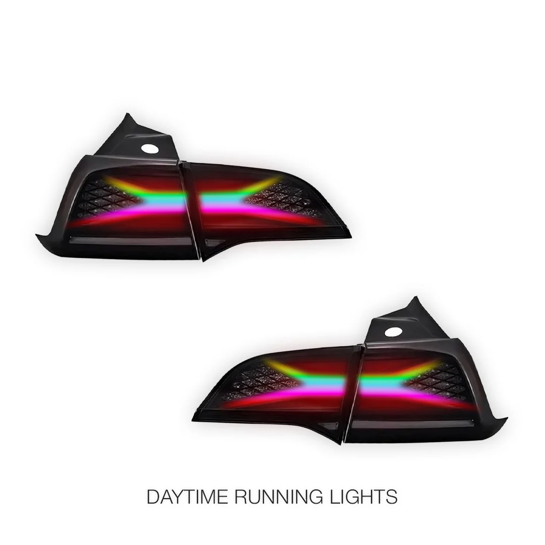 Tesla Model 3 Sedan (2019 - 2023) Sequential RGB Tail Lights LH + RH - Image 3