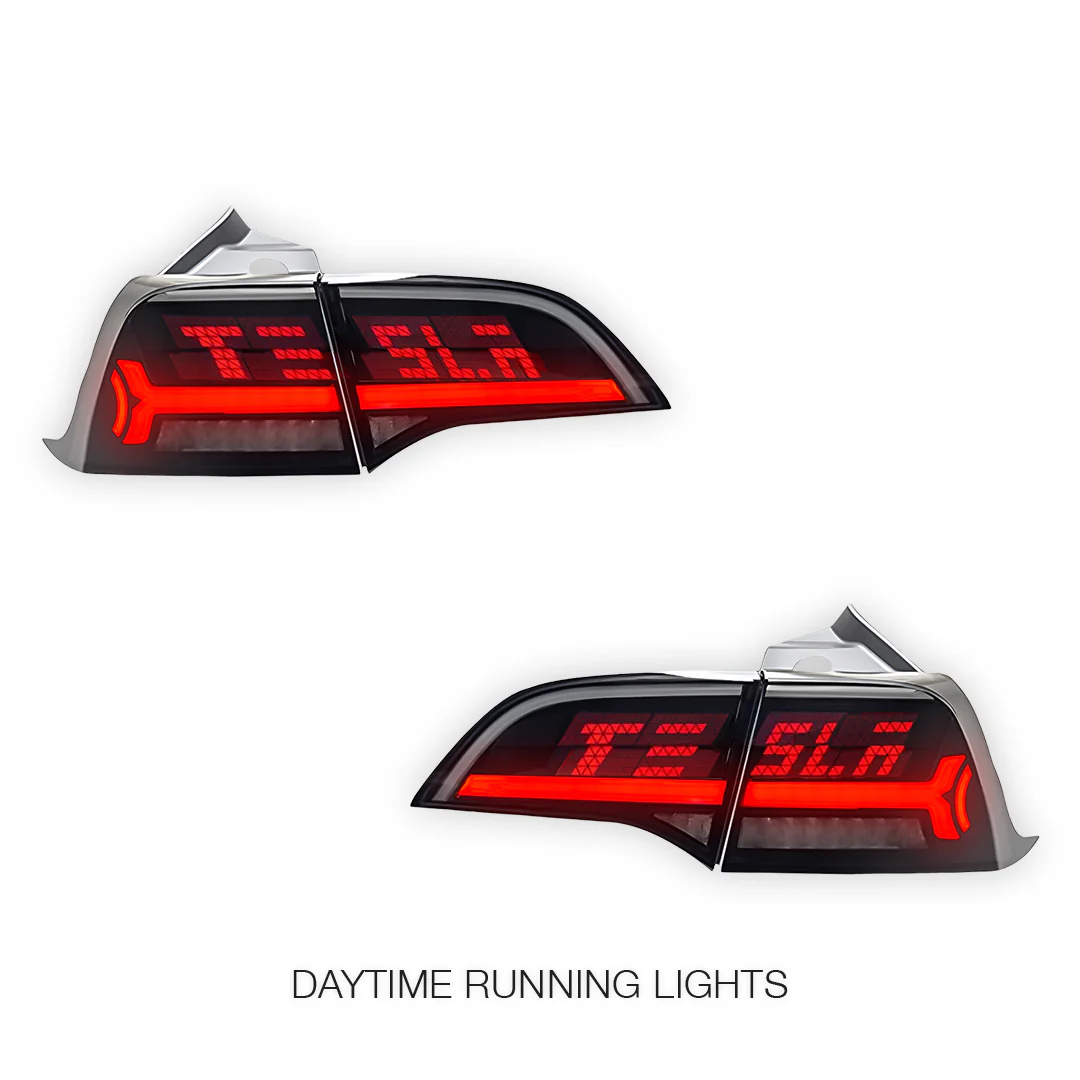 Tesla Model Y SUV (2022 - 2023) Sequential Tesla Logo Style Tail Lights LH + RH - Image 3