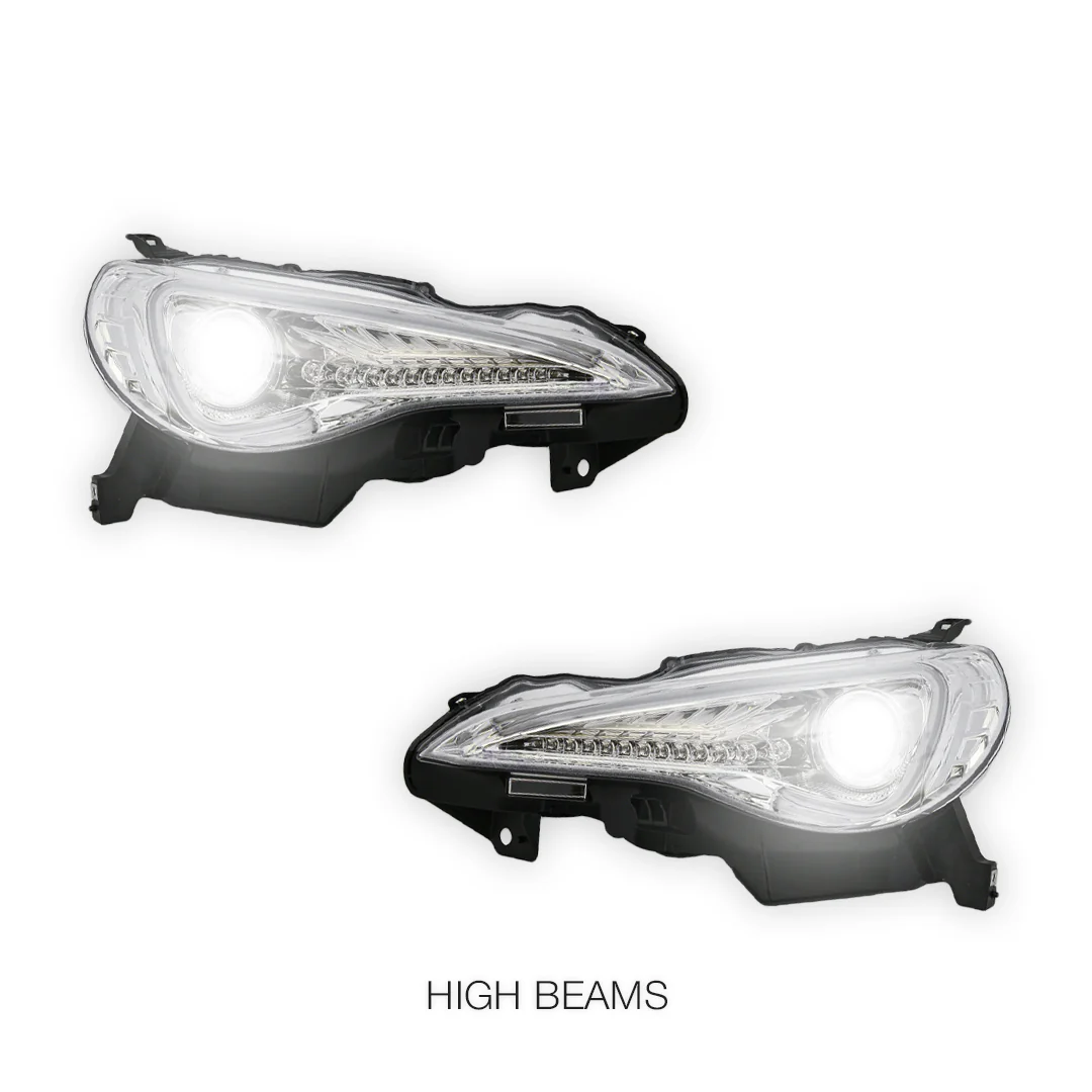 Toyota 86 1st Gen (2012 - 2020) Clear 3D LED DRL Headlights LH + RH - Image 5