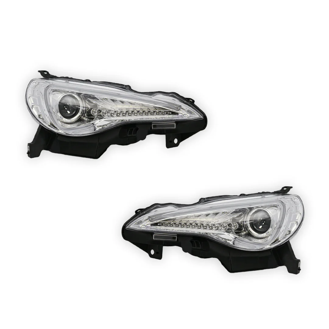 Toyota 86 1st Gen (2012 - 2020) Clear 3D LED DRL Headlights LH + RH - Image 6