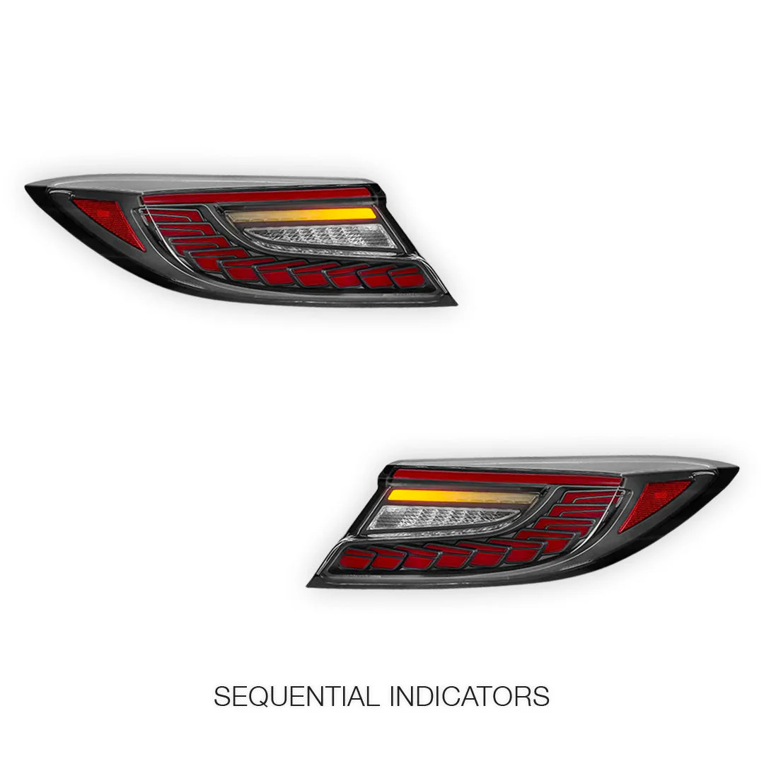 Toyota 86 2nd Gen. (2022 - 2024) Clear Red Dragon-Scale Style Sequential LED Tail Lights LH + RH - Image 3
