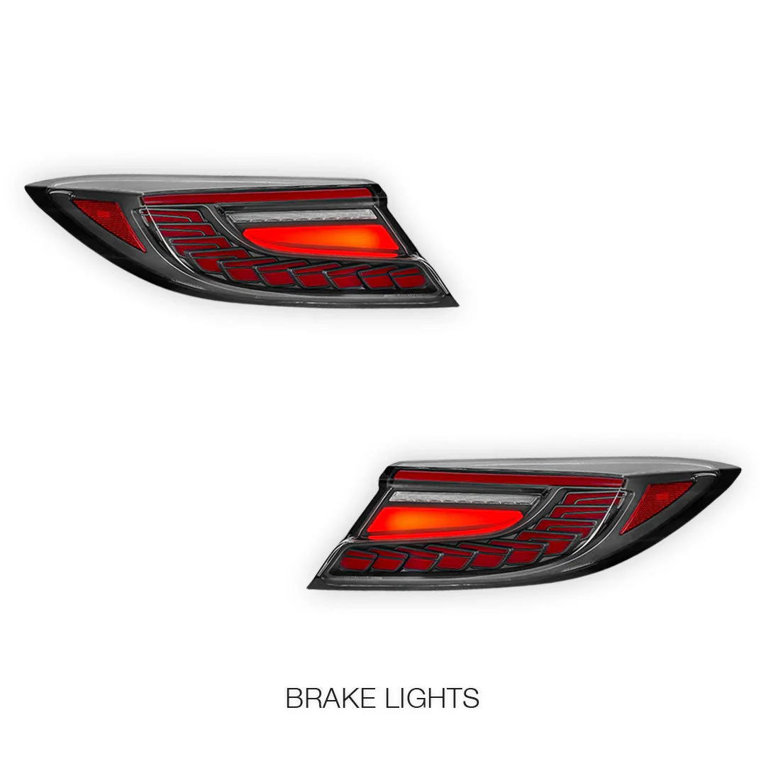 Toyota 86 2nd Gen. (2022 - 2024) Clear Red Dragon-Scale Style Sequential LED Tail Lights LH + RH - Image 4