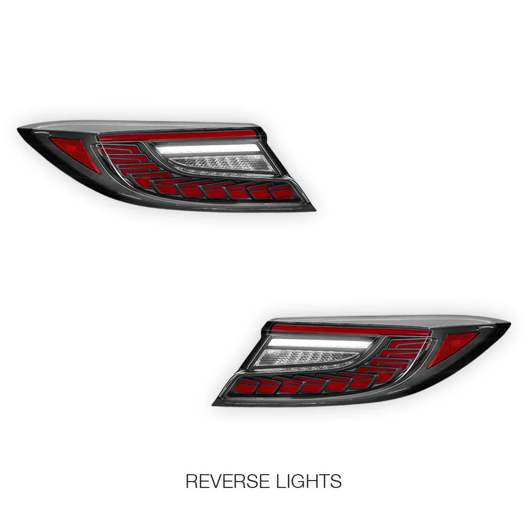 Toyota 86 2nd Gen. (2022 - 2024) Clear Red Dragon-Scale Style Sequential LED Tail Lights LH + RH - Image 5