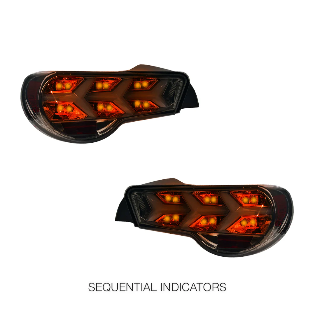 Toyota 86 ZN6 1st Gen. (2012 - 2021) Lamborghini Style Sequential Full LED Tail Lights LH + RH - Image 4