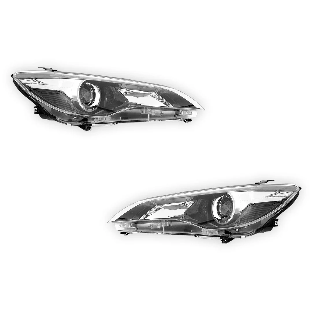 Toyota Camry AW50 (2015 - 2017) Black / Chrome OEM Style Headlights LH + RH - Image 2