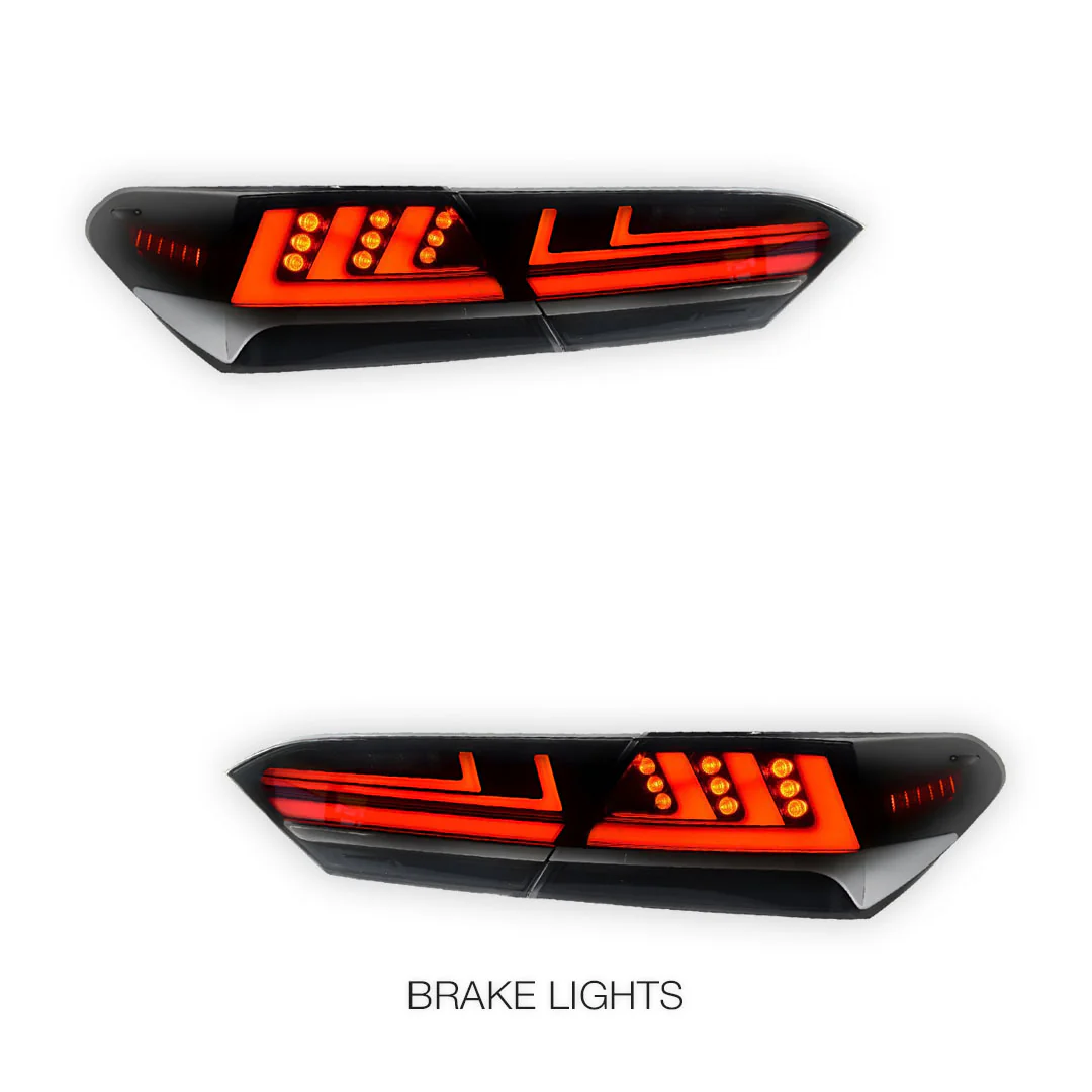 Toyota Camry XV70 (2018 - 2021) LED Lambo Style Tail Lights LH + RH - Image 3