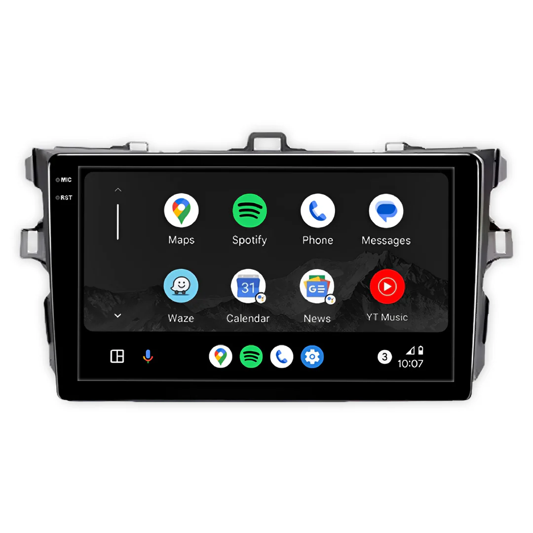 Toyota Corolla E140 / E150 (2007 - 2011) 9" Wireless Android 15 Touchscreen Stereo for Apple CarPlay / Android Auto - Image 3