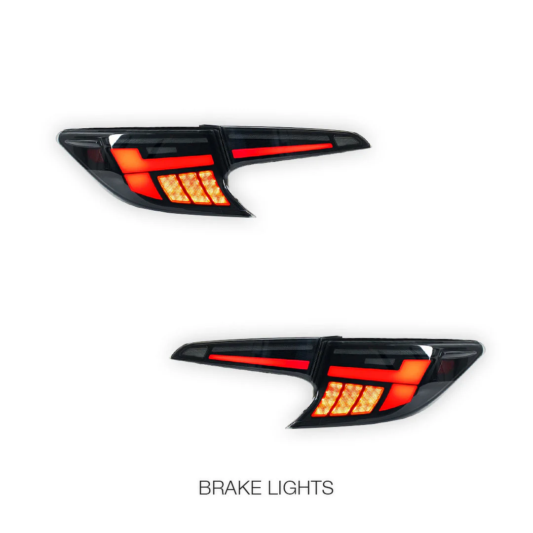 Toyota Corolla E210 Hatch (2019 - 2024) Black Red LED Sequential Tail Lights LH + RH - Image 3
