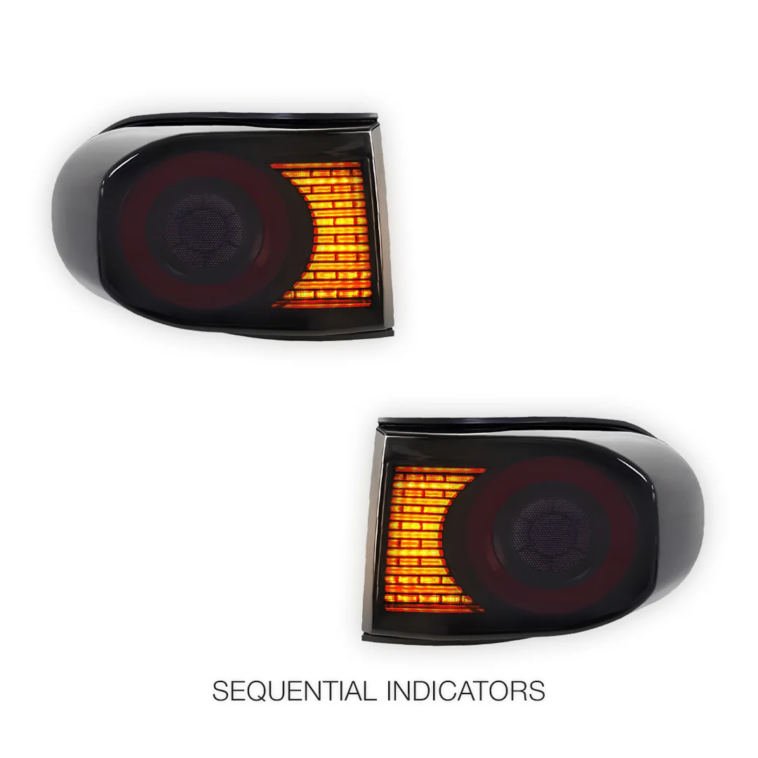 Toyota FJ Cruiser GSJ15R (2011 - 2017) Smoked Sequential 3D Full LED Stripe Bar Tail Lights LH + RH - Image 5