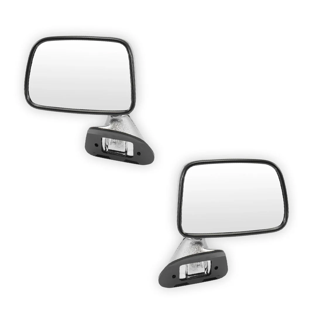 Toyota HiLux N60 (1997- 2001) Chrome Manual Door Mirrors LH + RH - Image 2