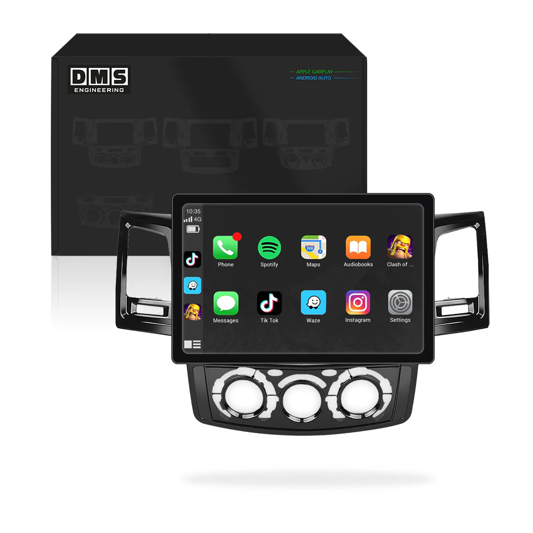 Toyota Hilux N70 (2005 - 2015) 9" 13.3" Wireless Android 16 Head Unit for Apple CarPlay / Android Auto Digital AC Panel - Image 4