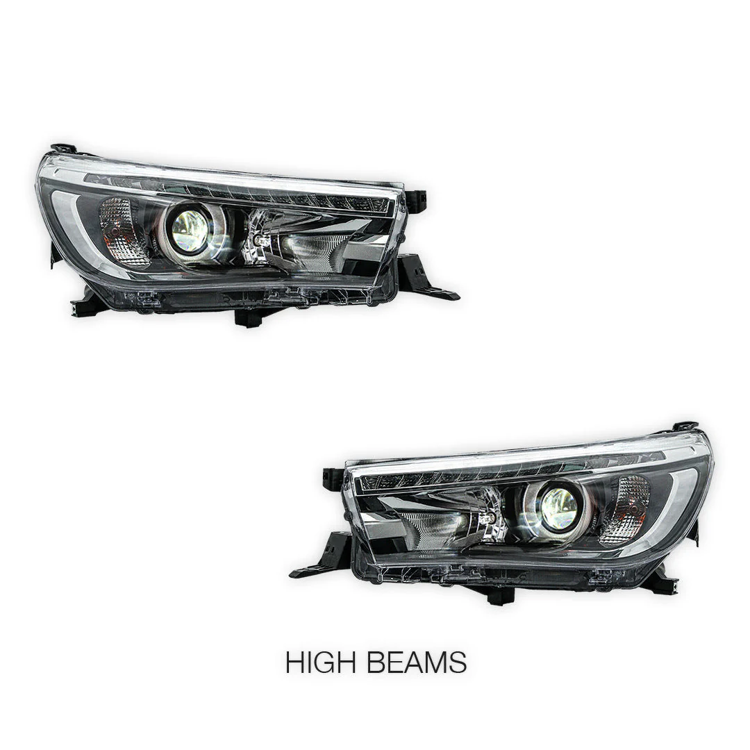 Toyota Hilux N80 (2017 - 2022) Sequential Projector OEM Style Headlights LH + RH - Image 5
