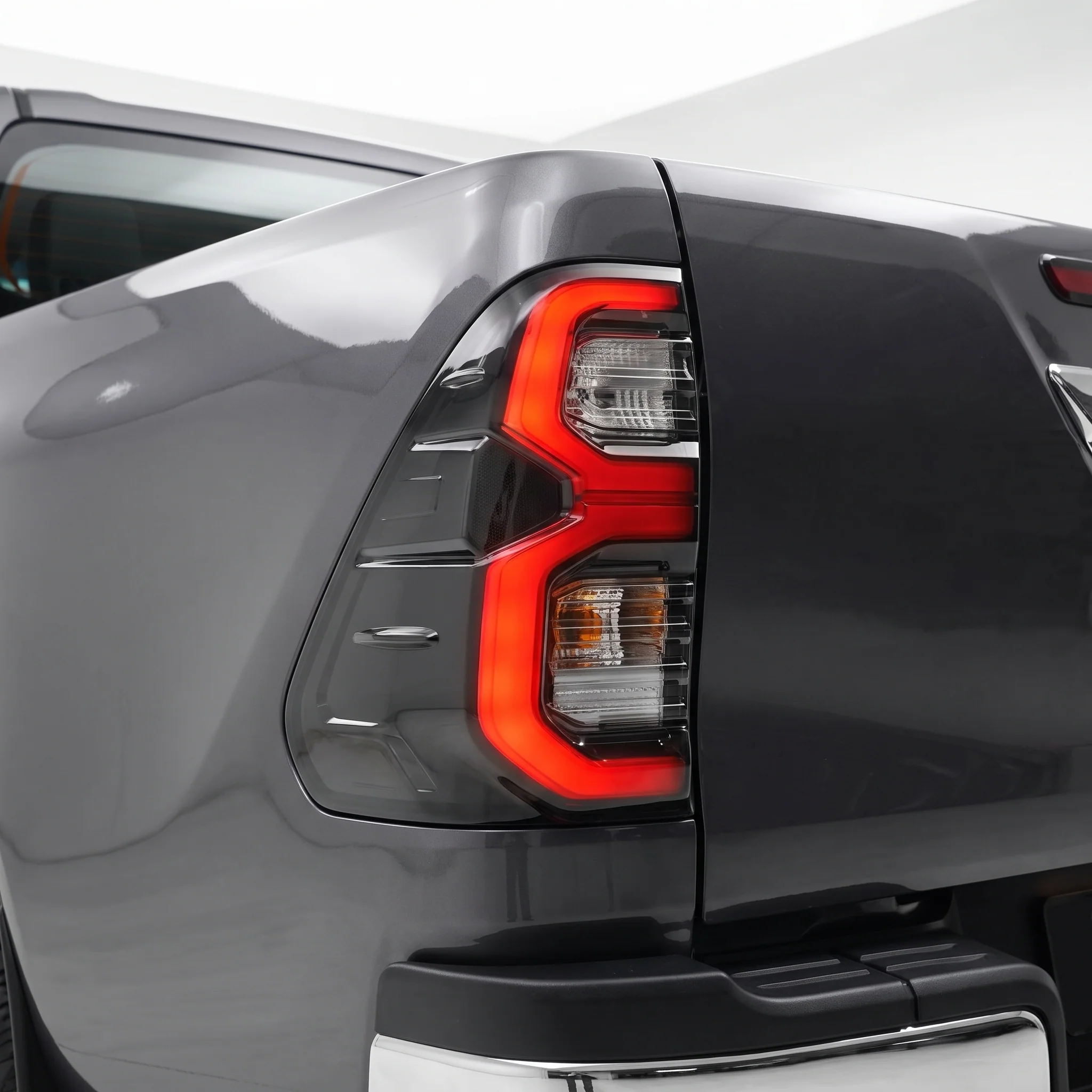 Toyota HiLux N80 / Revo Rocco (2015 - 2025) Smoked MY12 Update Style 3D LED Stripe Bar Tail Lights LH + RH - Image 2