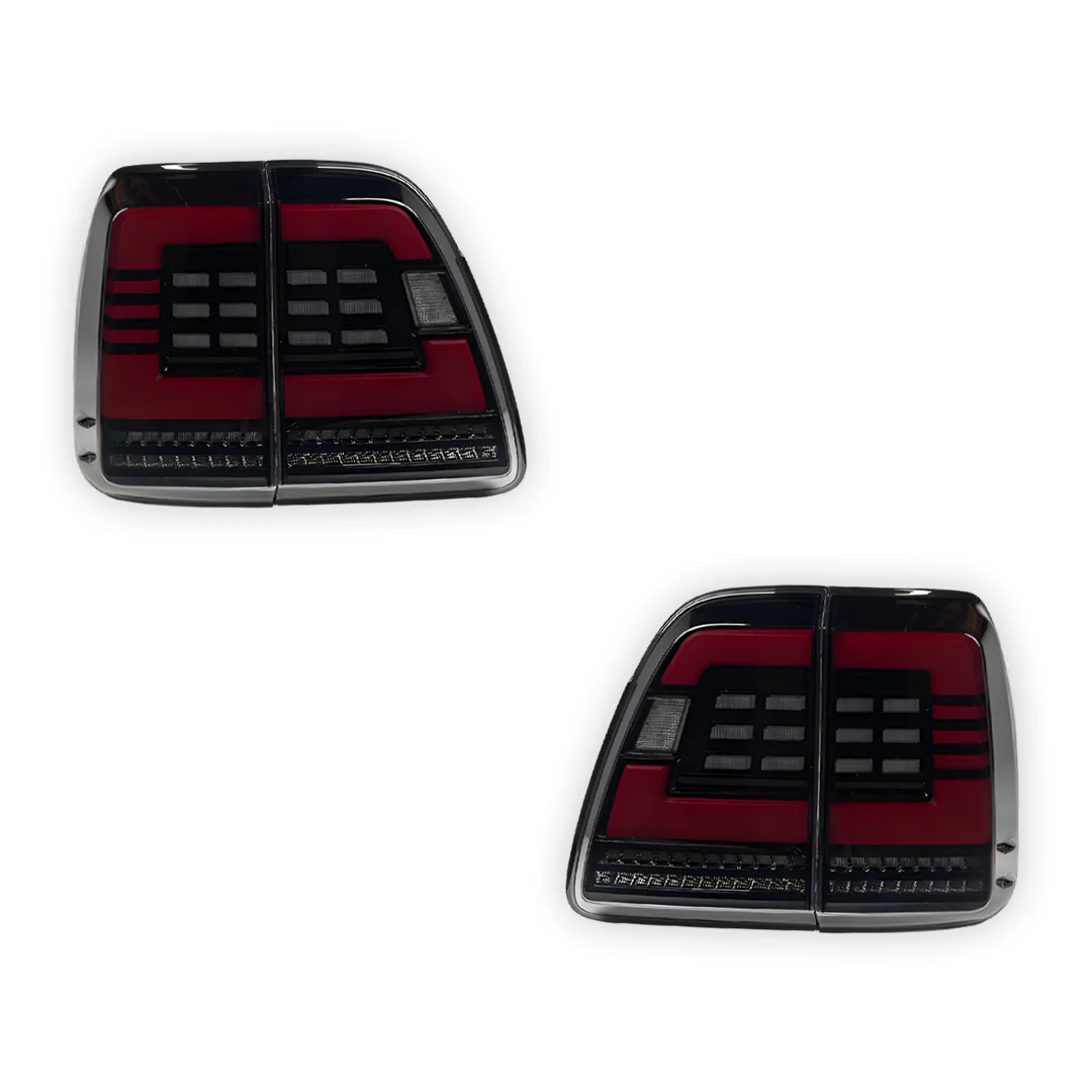 Toyota LandCruiser 100 Series (1998 - 2007) Black Sequential Full LED Tail Lights LH + RH - Image 6
