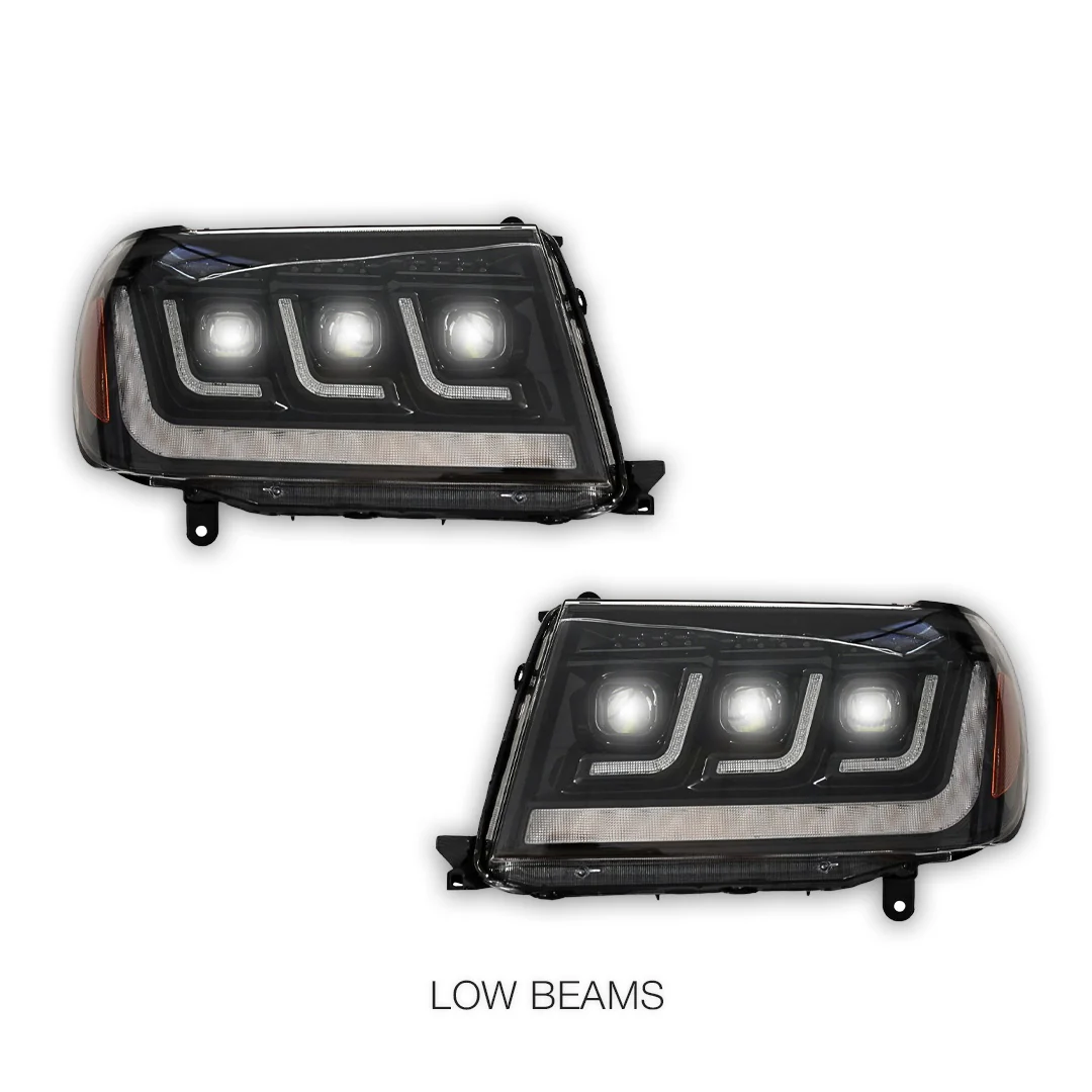 Toyota LandCruiser 100 Series (1998 - 2007) Full LED Triple Lens DRL Projector Headlights LH + RH - Image 5