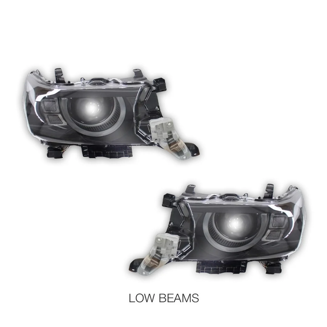 Toyota LandCruiser 200 Series Facelift (2016 - 2021) Angel Eyes LED DRL Headlights LH + RH - Image 4