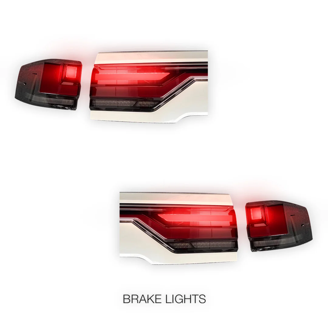 Toyota LandCruiser 300 Series (2022 - 2024) Black Sequential Full LED Through Tail Lights LH + RH - Image 4