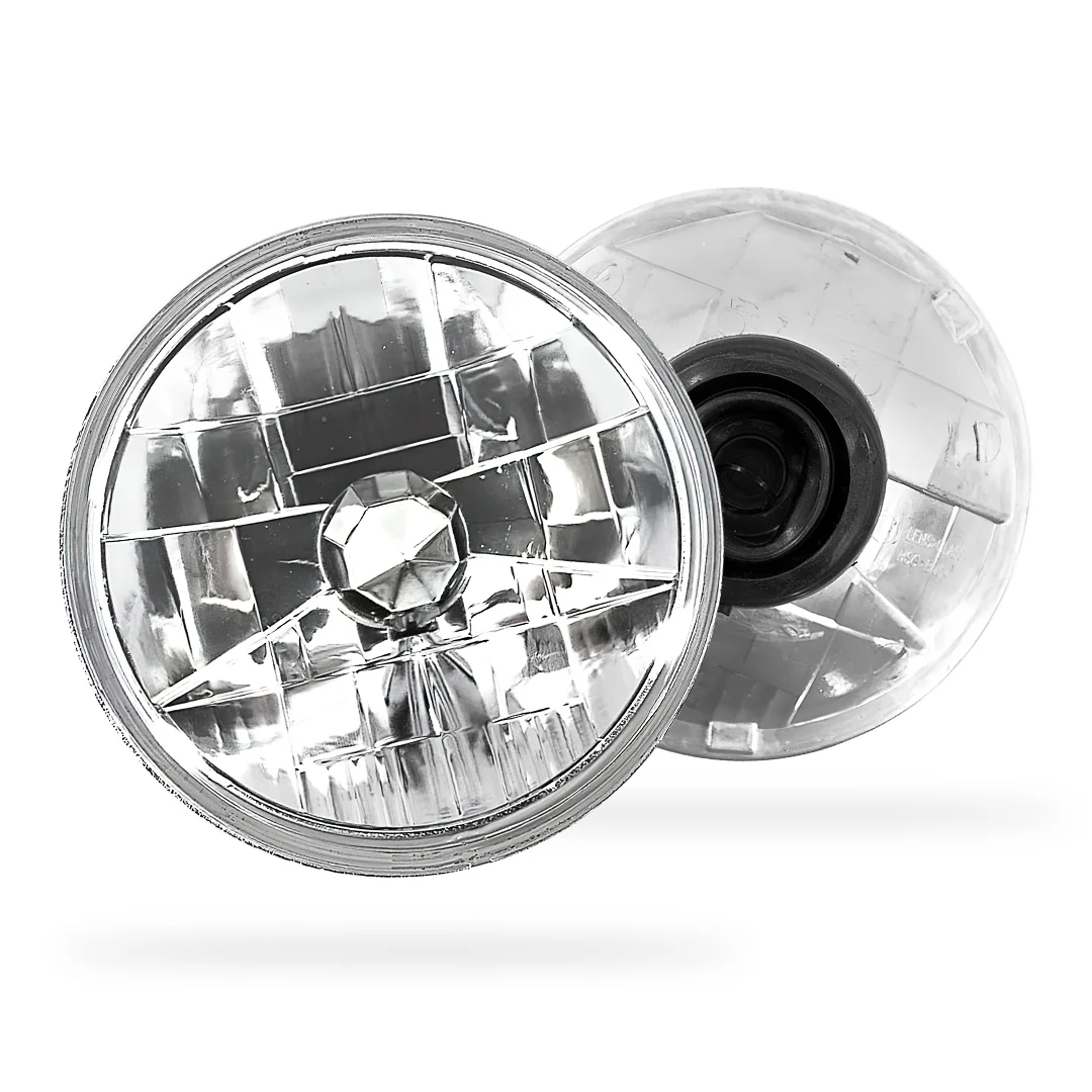 Toyota LandCruiser 70 / 73 / 75 / 78 / 79 Series (1985 - 2007) H4 7-inch Round OEM Style Headlights LH + RH - Image 5