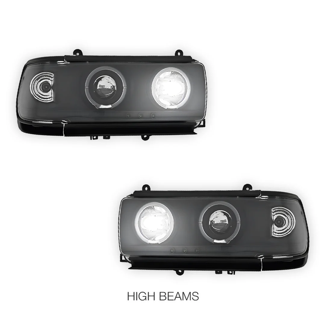 Toyota LandCruiser 80 Series (1990- 1997) LED DRL Projector Headlights LH + RH - Image 5