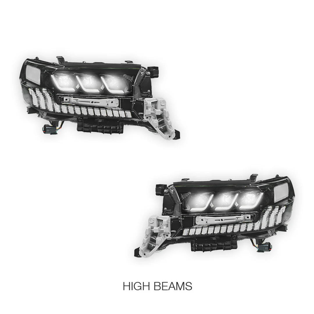 Toyota LandCruiser LC200 / FJ200 Series (2015 - 2021) Sequential Full LED DRL Headlights LH + RH - Image 6