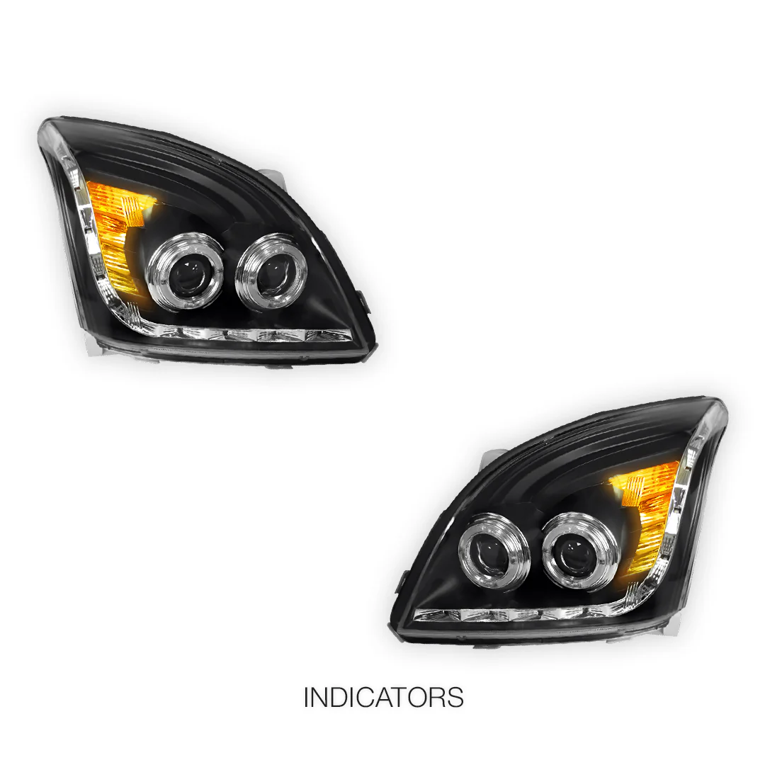Toyota LandCruiser Prado 120 Series (2003- 2009) Angel-Eyes LED DRL Projector Headlights LH + RH - Image 4